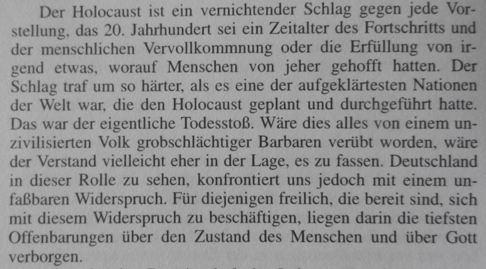 Arthur Katz 2000, Der Holocaust - Wo war Gott? - auf Seite 16