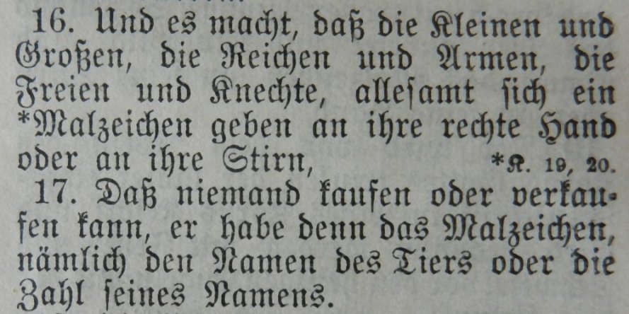 Offenbarung 13, 16-17