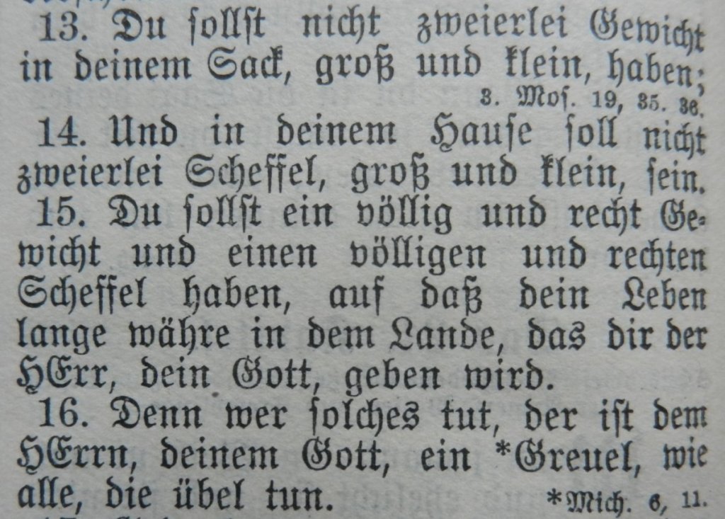 Deuteronomium 25, 13-16