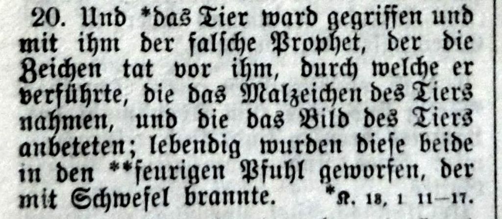 Offenbarung 19, 20
