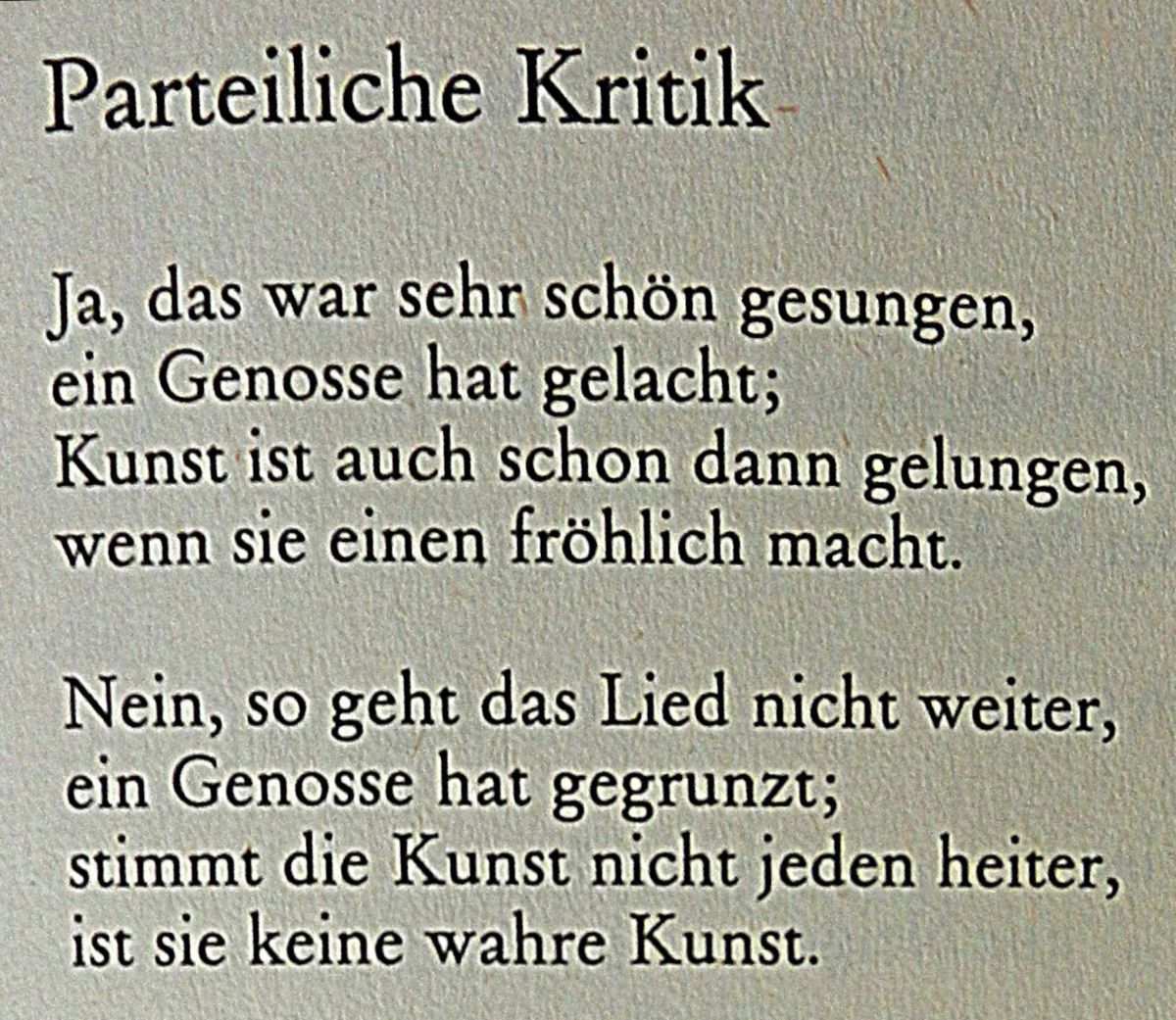 Waldemar Dege - Parteiliche Kritik