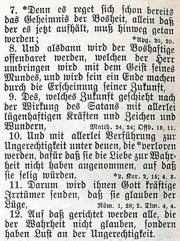 2. Thessalonicher 2, 7-12