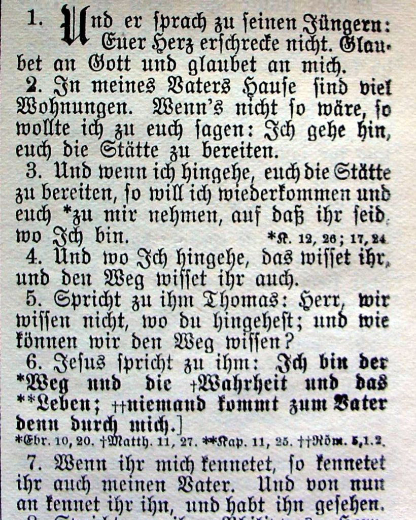 Die Bibel - Johannes 14. 1-7