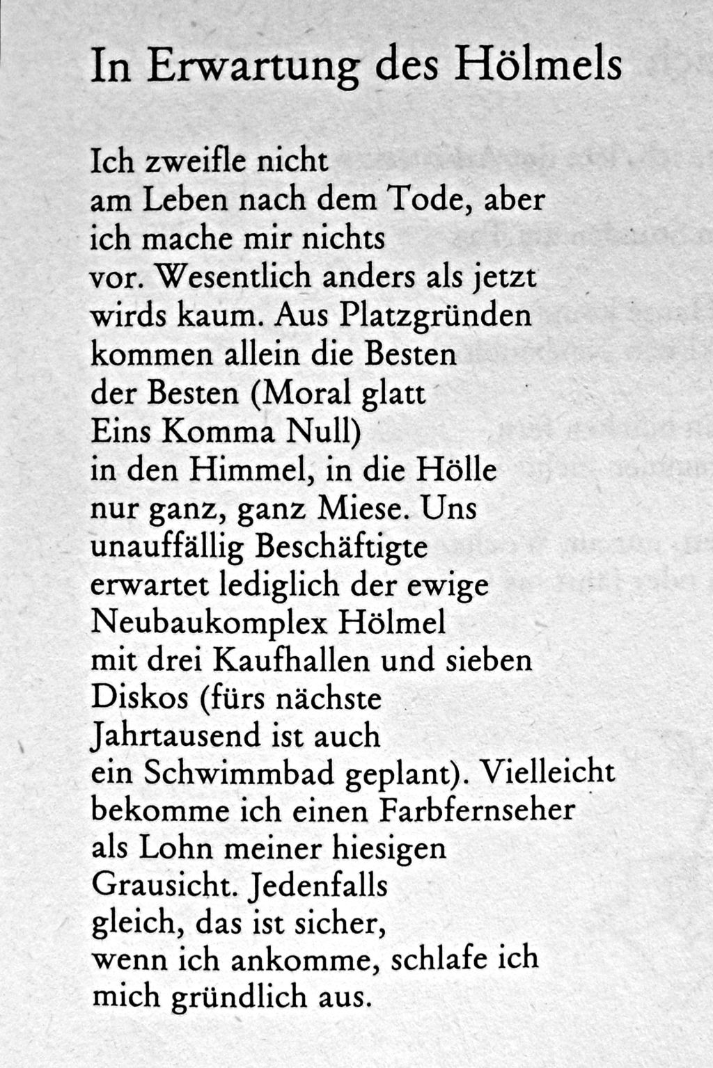 Waldemar Dege - In Erwartung des Hölmels